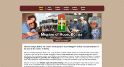 Desktop Screenshot of missionofhopebolivia.org